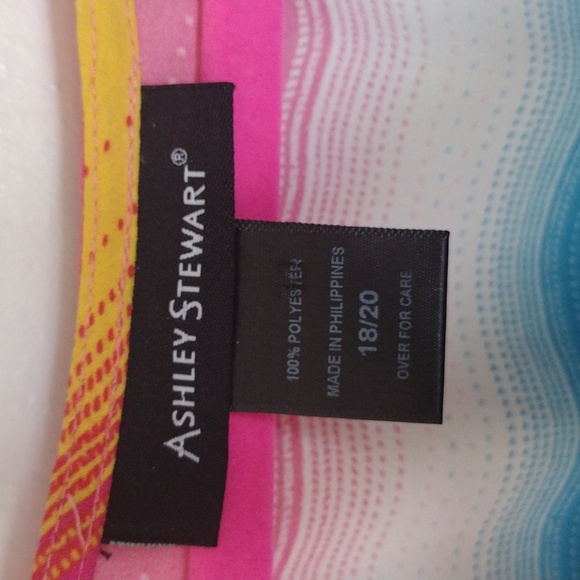 Ashley Stewart tie front tunic length blouse - Picture 2 of 4